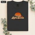 Retro Sunrise Shirt | Faux Embroidery