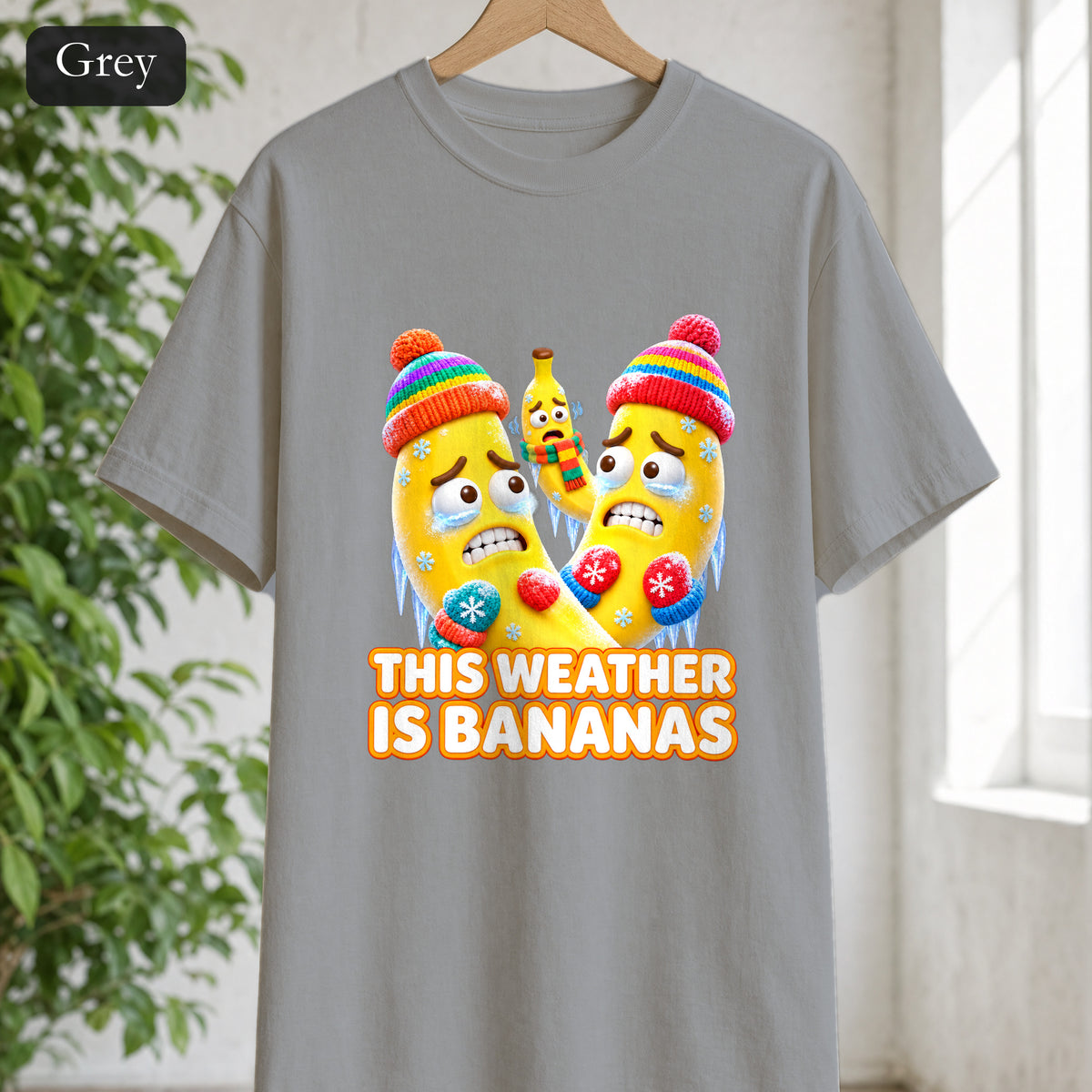 This Weather Is Bananas Shirt, Funny Freezing Banana Tee, Winter Fruit Pun Gift, Cold Weather Humor Sweatshirt