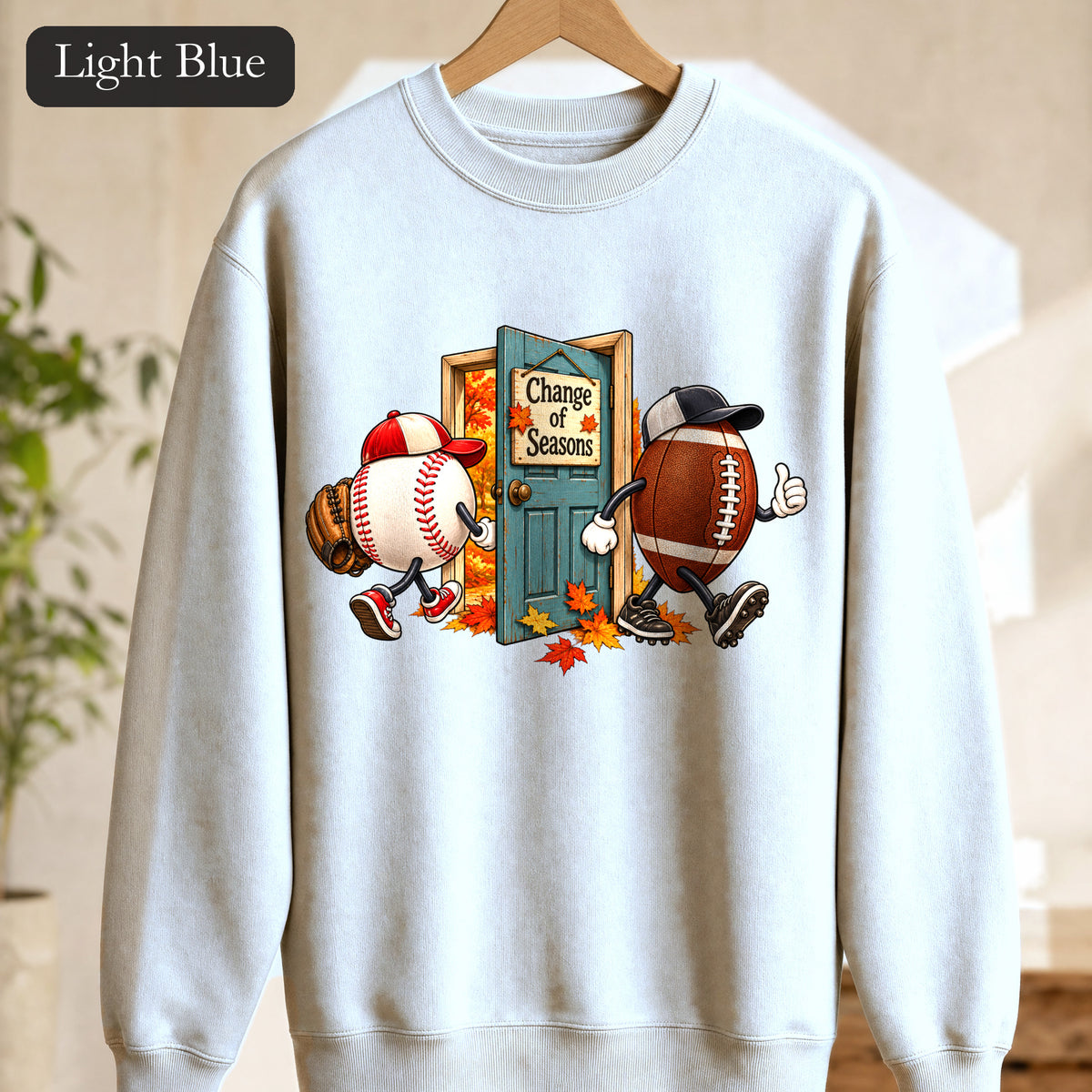 Change of Season Baseball to Football Sweatshirt | Fall Sports