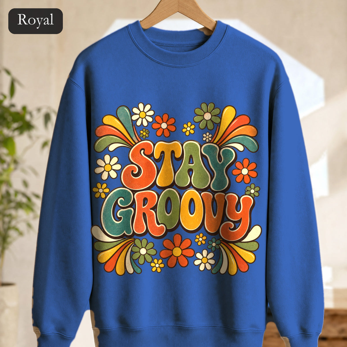 Stay Groovy Shirt, Retro 70s Tee, Groovy Aesthetic Gift, Positive Vibes Sweatshirt
