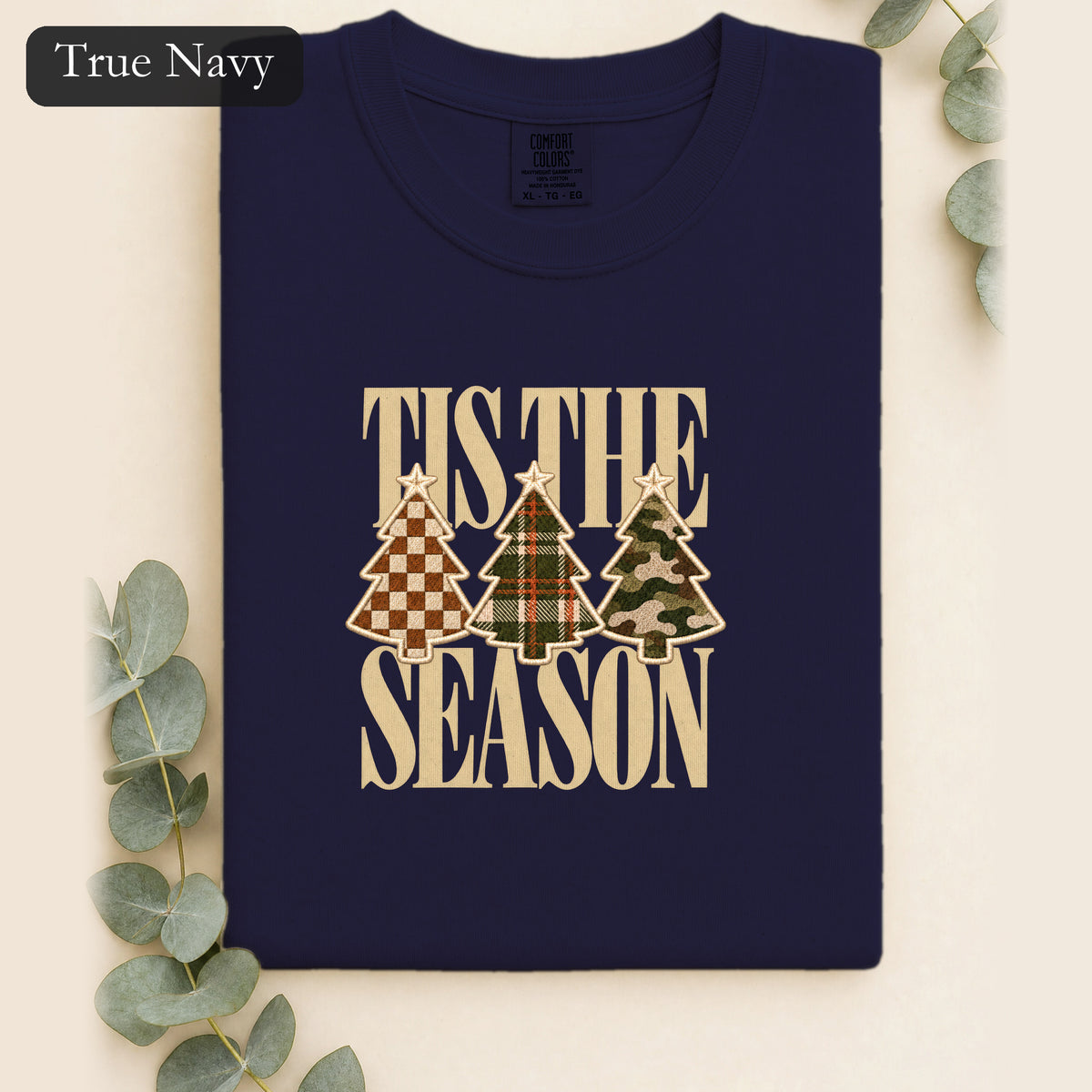Plaid Woodland Christmas Trees Shirt | Holiday Tree Trio Tee