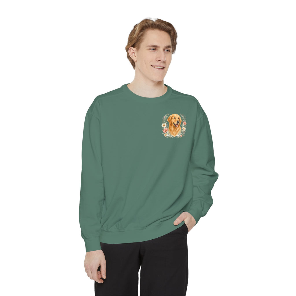 Golden Retriever Dad Shirt, Golden Dad Tee, Dog Dad Gift, Wildflower Dog Lover Sweatshirt, Cute Dog Owner Gift