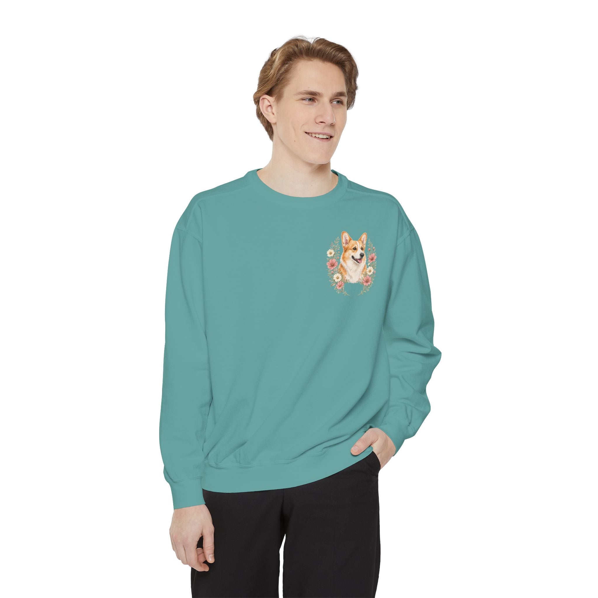 Corgi Mom Shirt, Corgi Mama Tee, Dog Mom Gift, Wildflower Corgi Lover Sweatshirt, Cute Dog Owner Gift