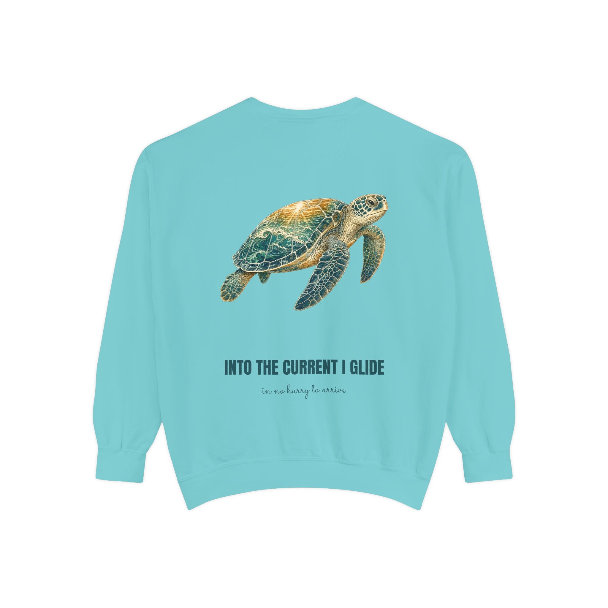 Into the Current I Glide Shirt, Sea Turtle Double Exposure Tee, Ocean Lover Marine Life Gift, Beach Nautical Sweatshirt