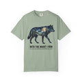 Wolf Graphic T-Shirt - Into The Night I Run Inspirational Nature Tee