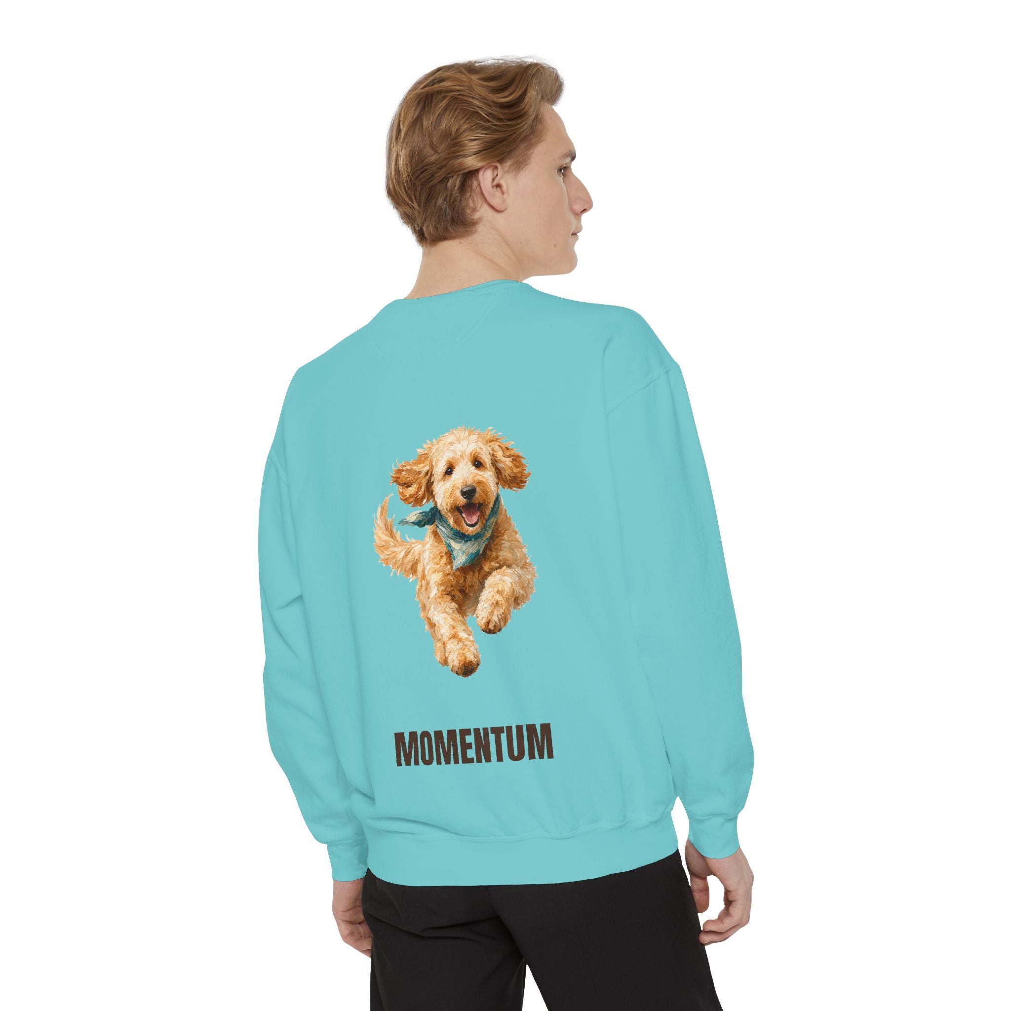 Momentum Goldendoodle Shirt, Running Doodle Dog Tee, Funny Doodle Dog Mom Gift, Painterly Dog Lover Sweatshirt