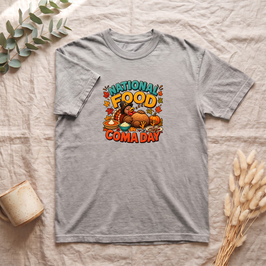 National Food Coma Day Shirt | Thanksgiving Turkey Pumpkin Feast