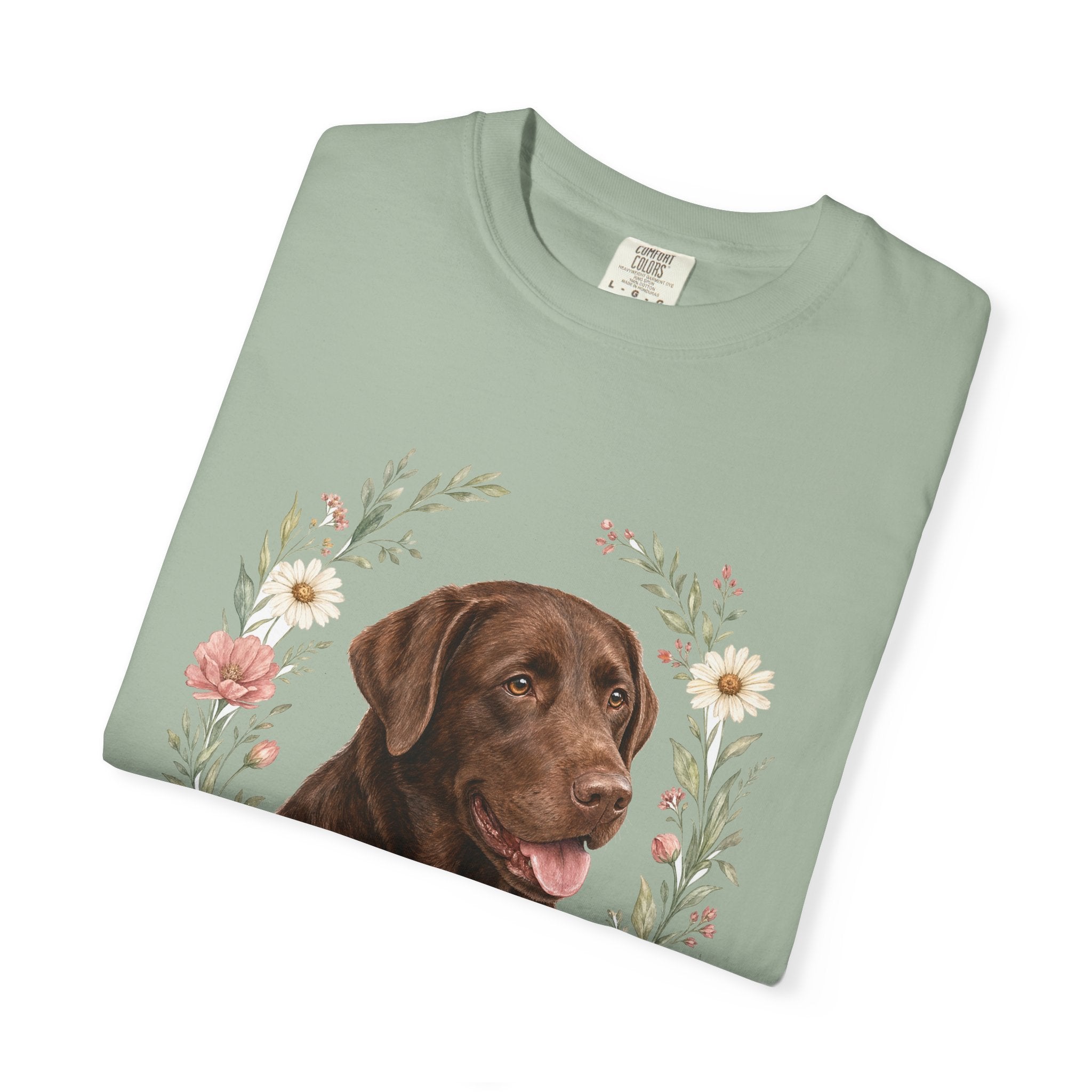 Chocolate Lab Mom Shirt, Labrador Mom Tee, Dog Mom Gift, Wildflower Dog Lover Sweatshirt, Cute Dog Owner Gift