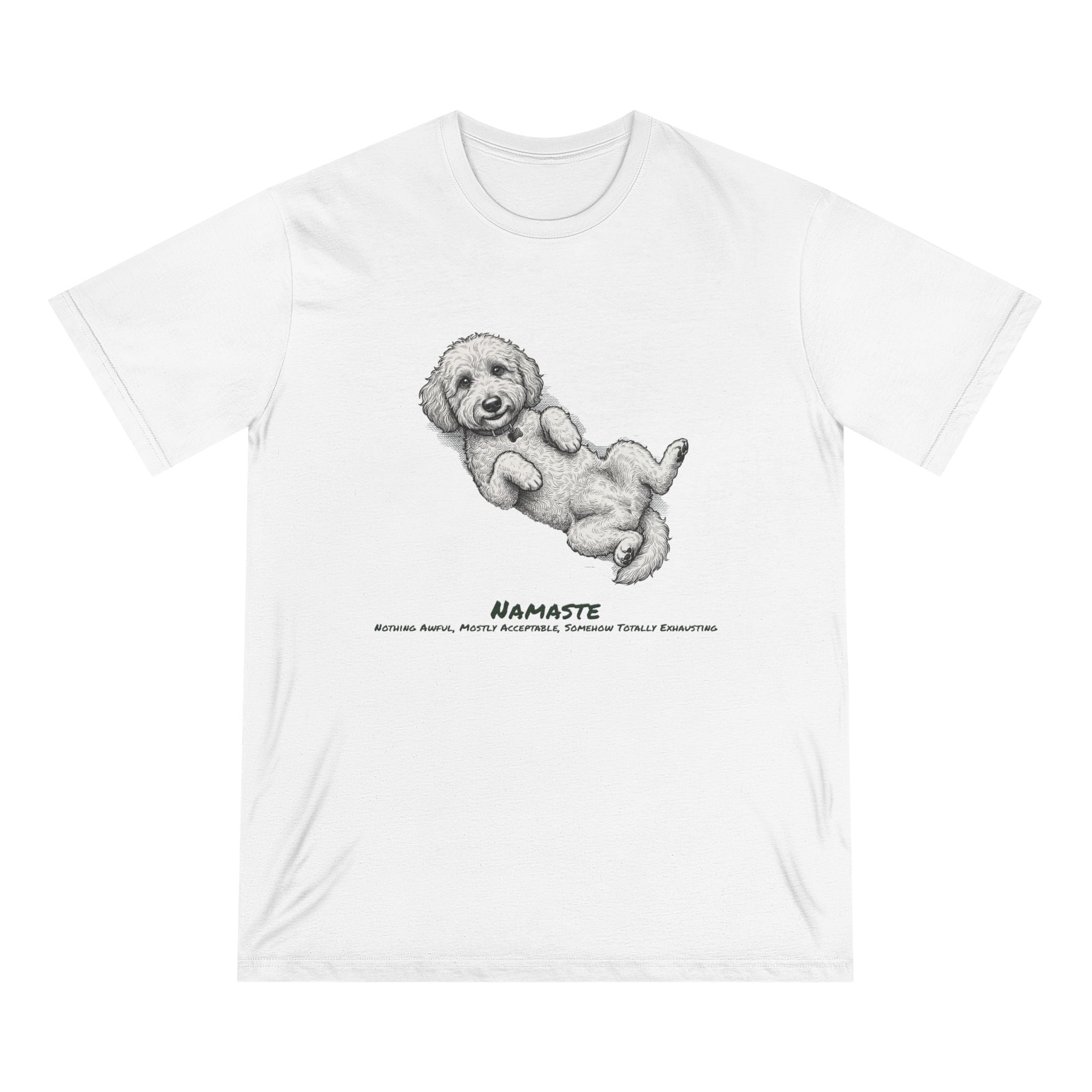 Organic Cotton Namaste Dog T-Shirt — Zen Yoga Dog Lover Tee