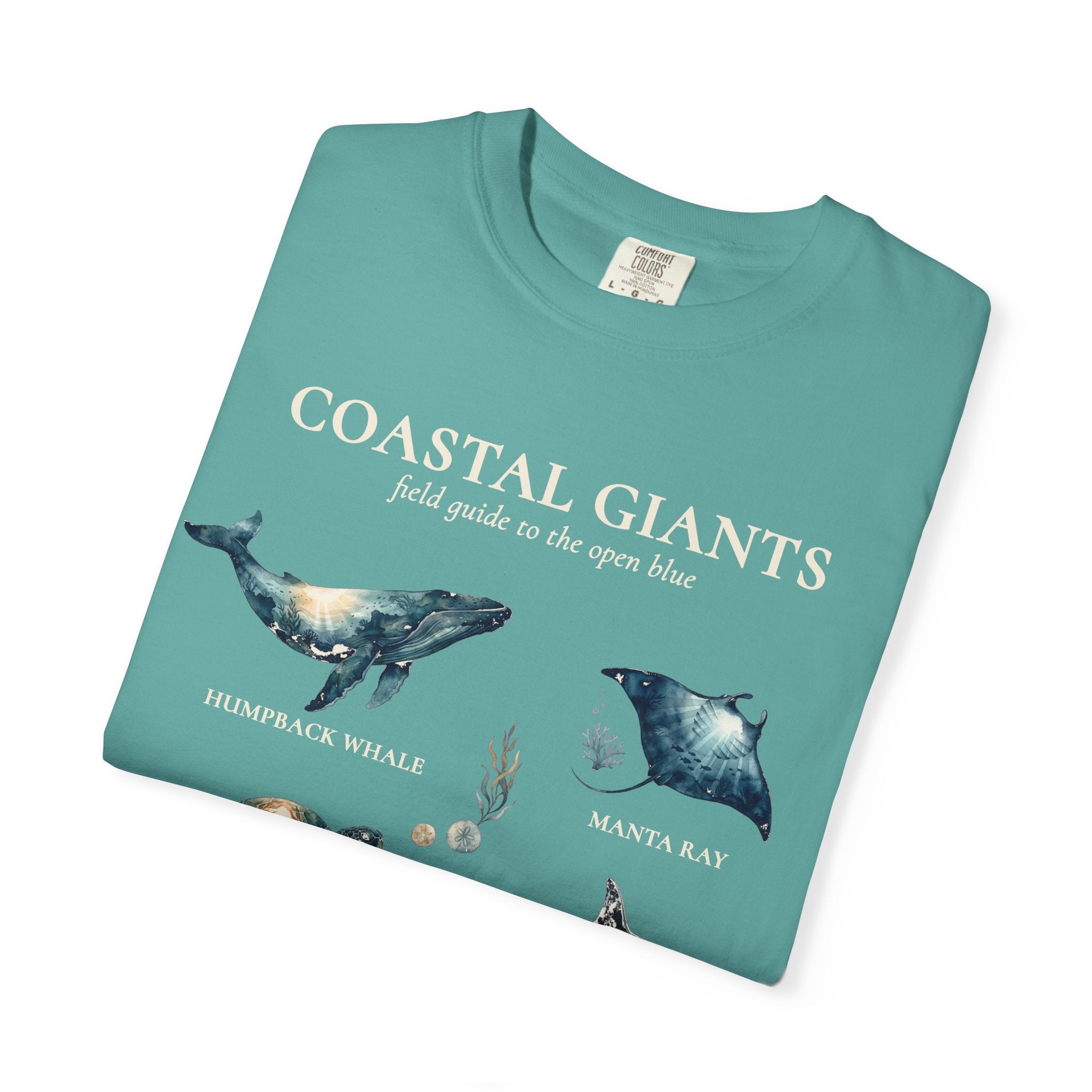 Vintage Ocean Creatures Sweatshirt, Marine Life Field Guide Crewneck, Whale Octopus Sea Turtle Ocean Lover Gift