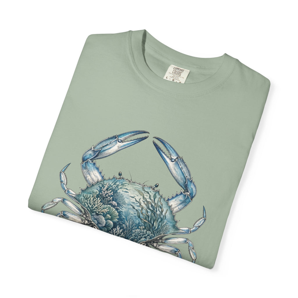 Into the Tides I Roam Shirt, Blue Crab Double Exposure Tee, Ocean Beach Coastal Lover Gift, Nautical Sea Life Sweatshirt