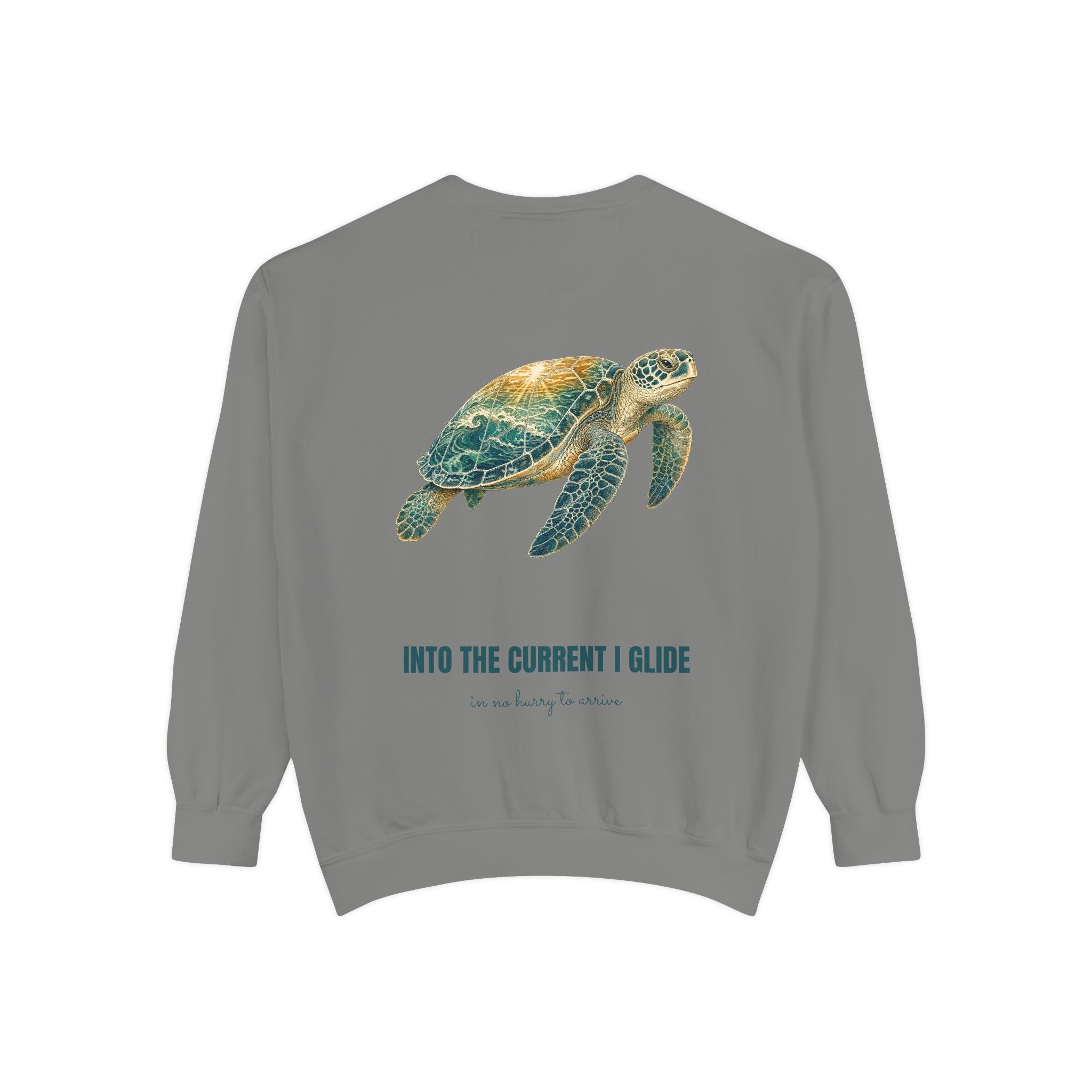 Into the Current I Glide Shirt, Sea Turtle Double Exposure Tee, Ocean Lover Marine Life Gift, Beach Nautical Sweatshirt