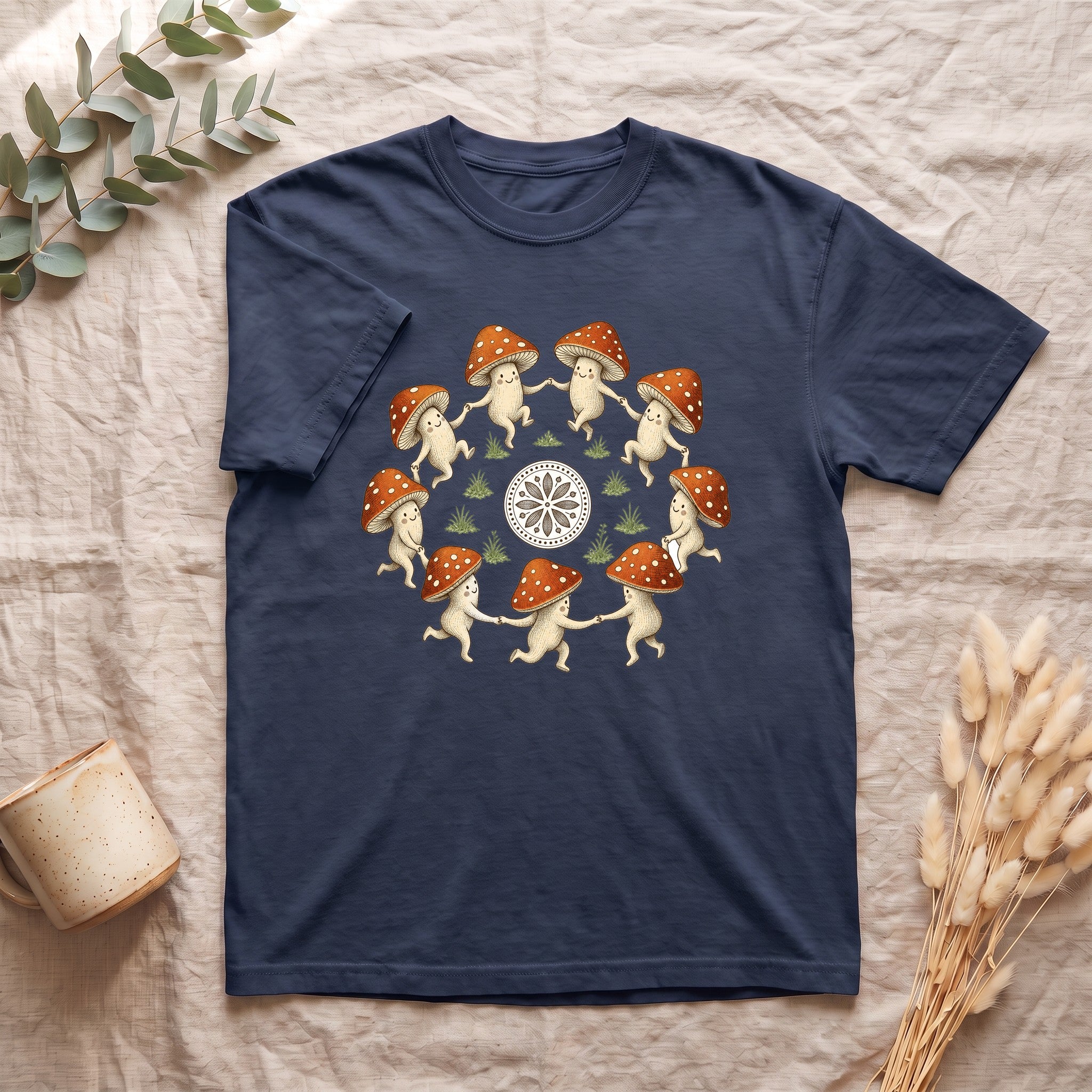 Cottagecore Mushroom Shirt, Fairy Ring Tee, Goblincore Nature Gift, Whimsical Mushroom Sweatshirt