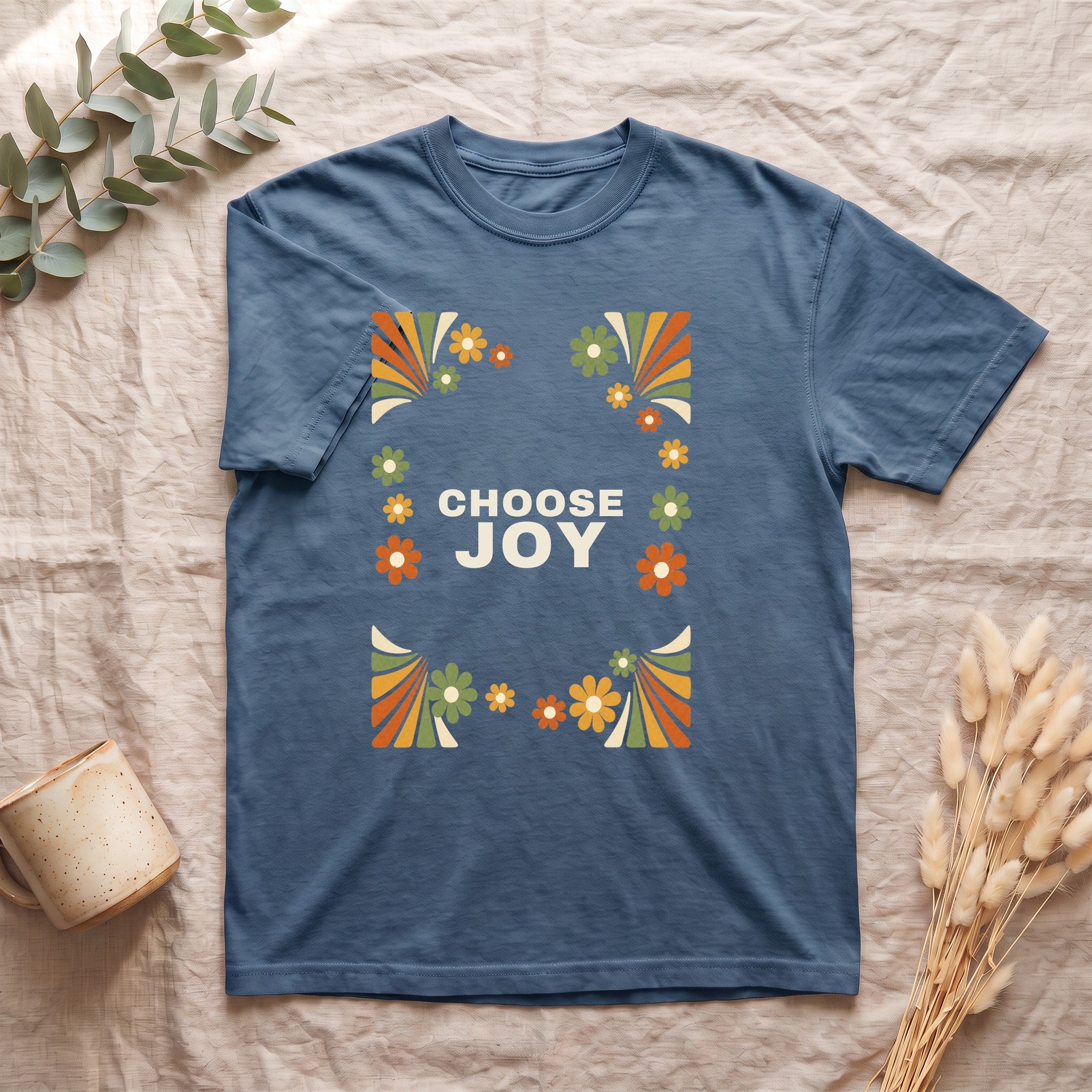 Choose Joy Shirt, Retro Groovy Tee, 70s Aesthetic Gift, Positive Affirmation Sweatshirt
