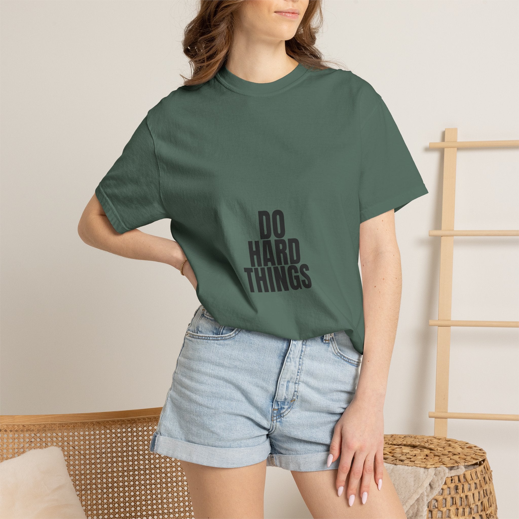Do Hard Things Shirt, Minimalist Motivational Tee, Gym Fitness Mindset Gift, Bold Typography Sweatshirt