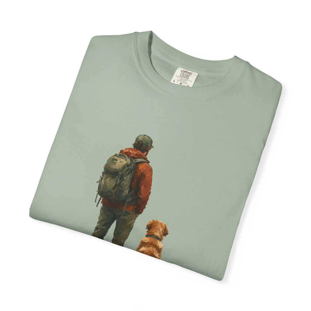 Adventure Buddies Shirt, Dog and Human Hiking Tee, Matching Dog Owner Gift, Painterly Outdoor Sweatshirt