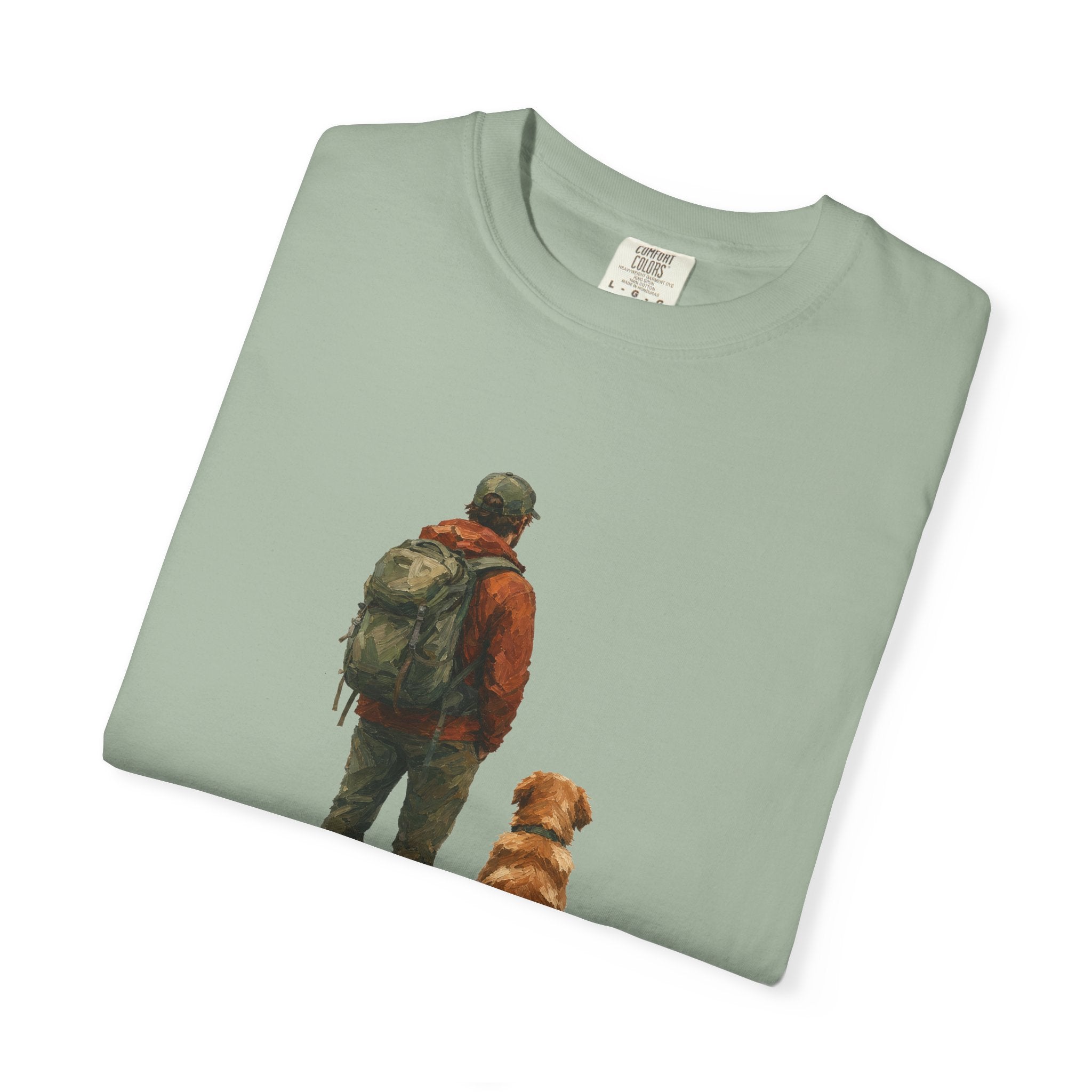 Adventure Buddies Shirt, Dog and Human Hiking Tee, Matching Dog Owner Gift, Painterly Outdoor Sweatshirt
