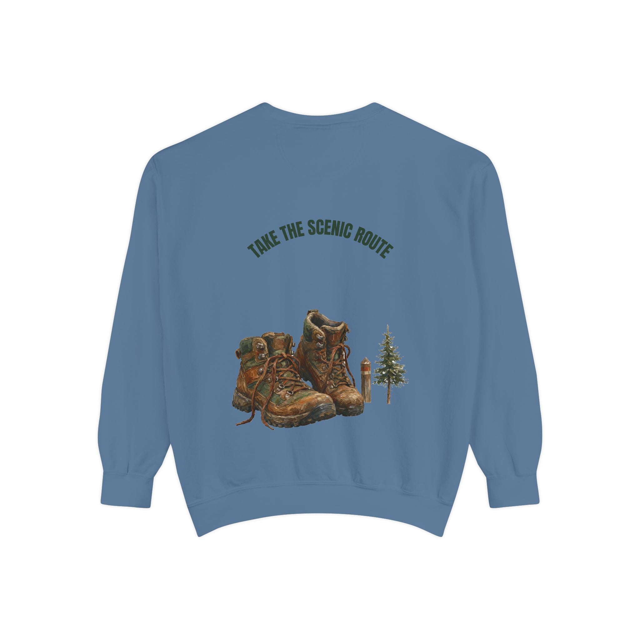 Take the Scenic Route Shirt, Hiking Trail Tee, Outdoor Adventure Nature Gift, Painterly Mountain Sweatshirt