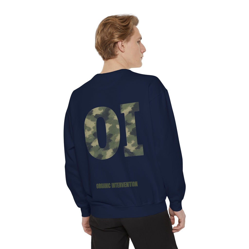 Organic Intervention Camo Shirt, OI Monogram Anti-Algorithm Tee, Streetwear Camo Graphic Gift, Bold Statement Sweatshirt