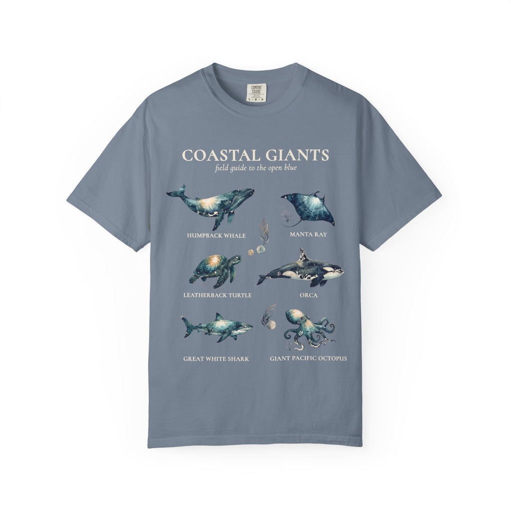 Coastal Giants Ocean Field Guide Shirt, Whale Manta Sea Turtle Tee, Marine Life Ocean Lover Gift, Nautical Sweatshirt