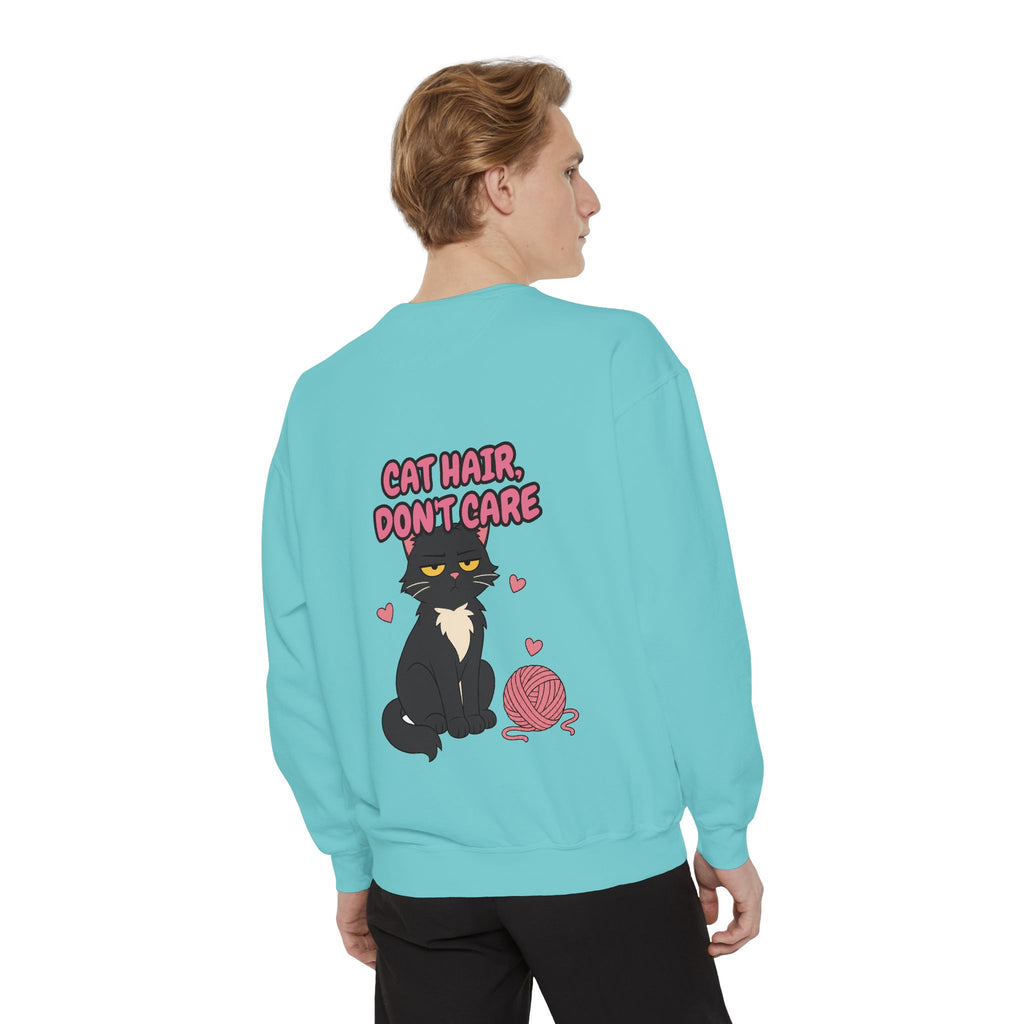 Cat Hair Don't Care Shirt, Funny Cat Mom Tee, Cat Lover Gift, Cat Owner Sweatshirt