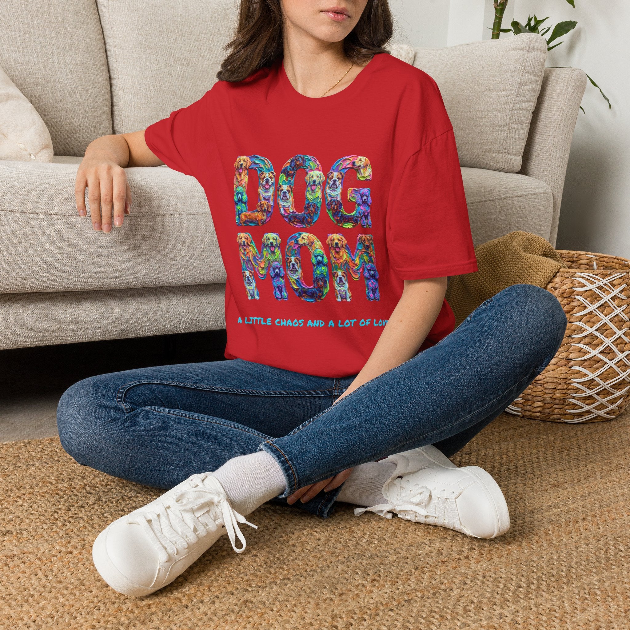 Dog Mom T-Shirt — Vibrant Dog Lover Tee, Gift for Dog Moms