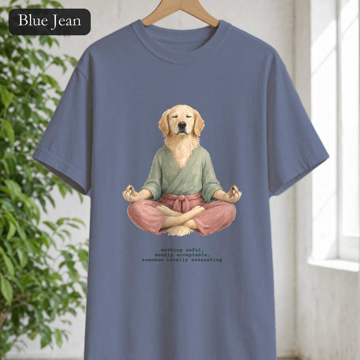 Yoga Dog Shirt, Namaste Zen Dog Tee, Funny Meditation Dog Mom Gift, Painterly Dog Lover Sweatshirt