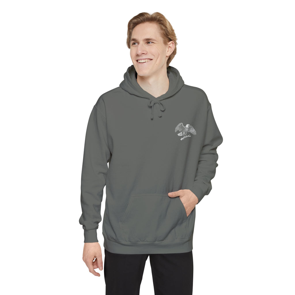 Forest Animals Graphic Hoodie — Vintage Eagle Chest Logo