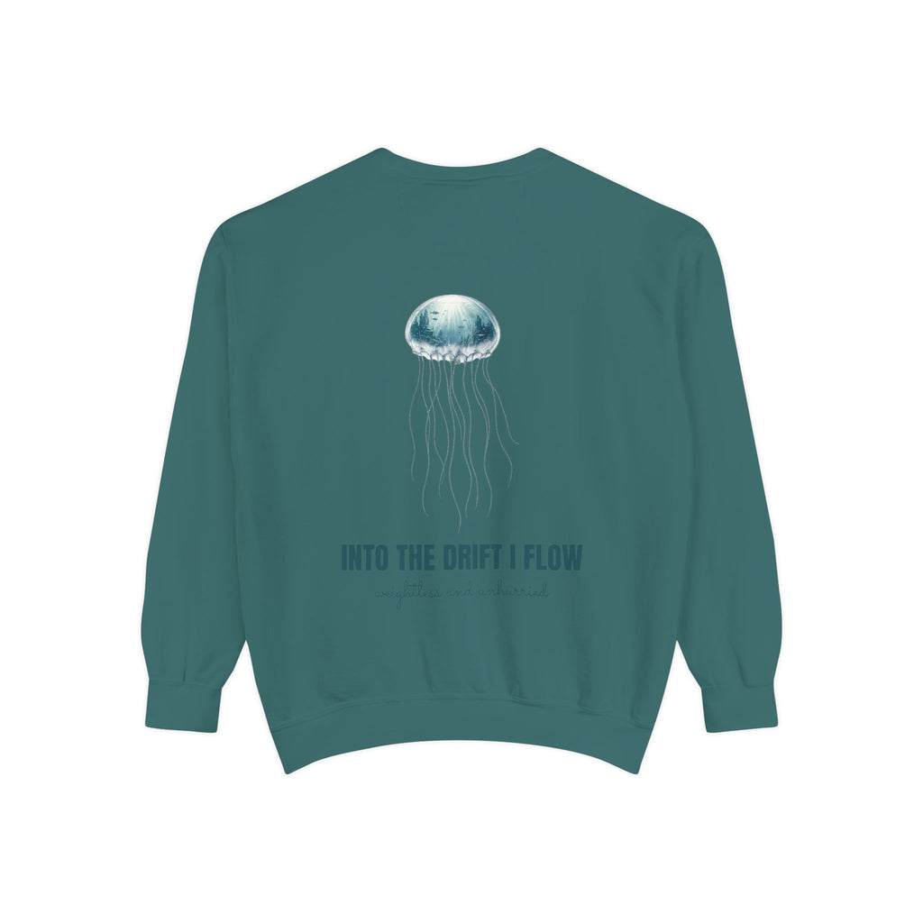 Into the Drift I Flow Shirt, Jellyfish Double Exposure Tee, Ocean Diver Sea Life Gift, Nautical Marine Sweatshirt