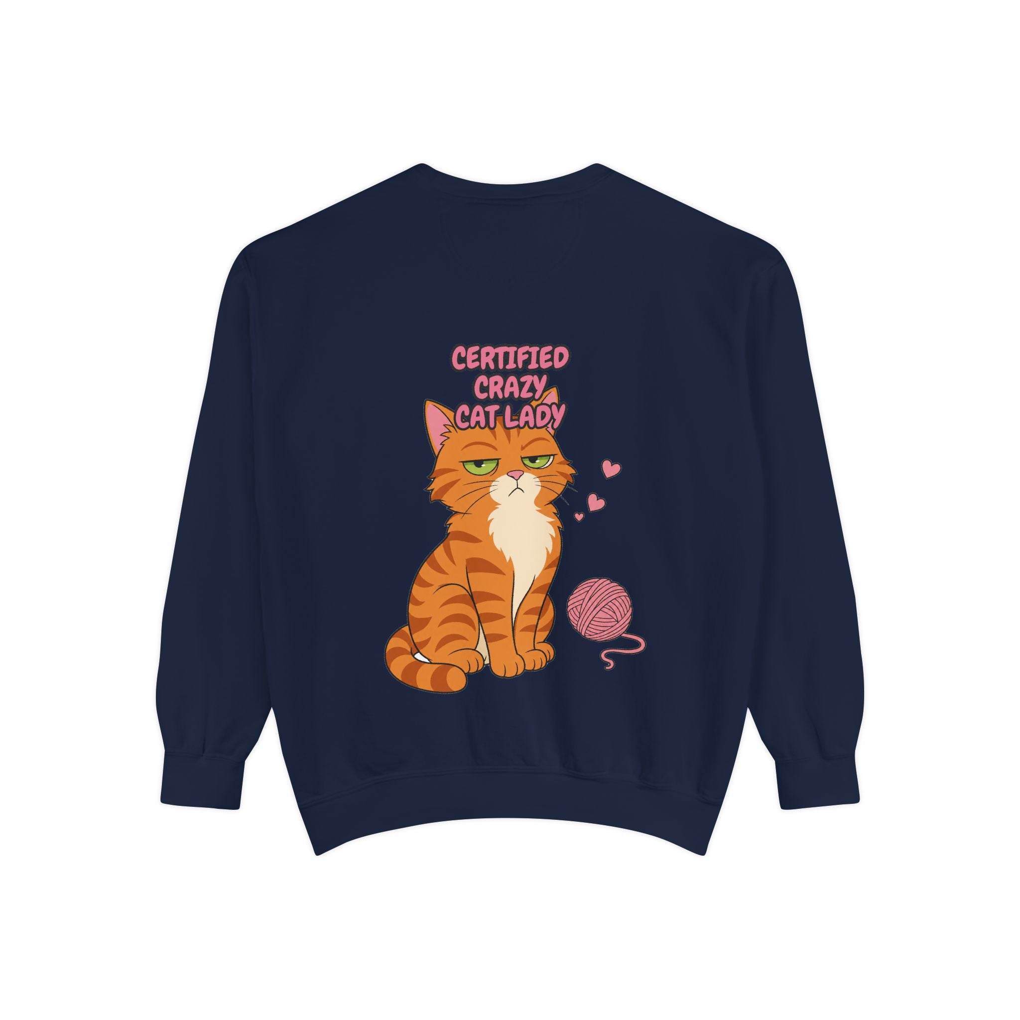Certified Crazy Cat Lady Shirt, Orange Cat Mom Tee, Ginger Cat Lover Gift, Funny Cat Owner Sweatshirt