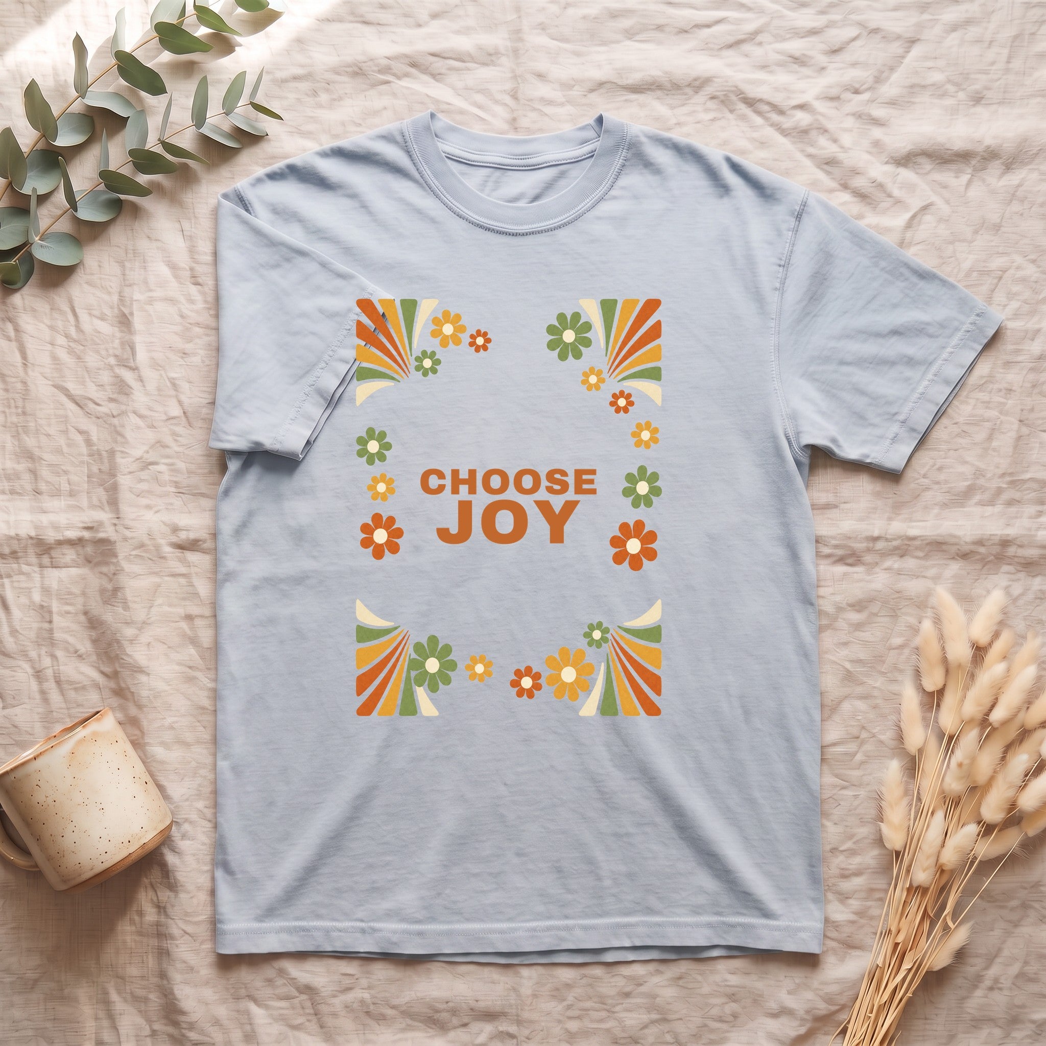 Choose Joy Shirt, Retro Groovy Tee, 70s Aesthetic Gift, Positive Affirmation Sweatshirt
