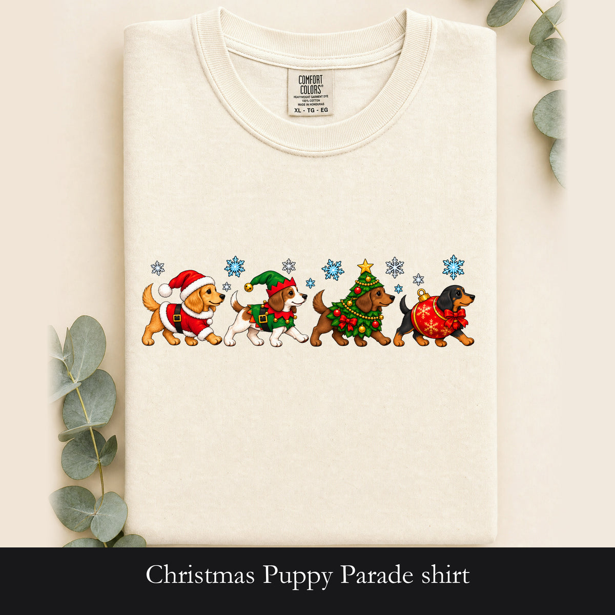Christmas Puppy Parade shirt | Holiday dog tee