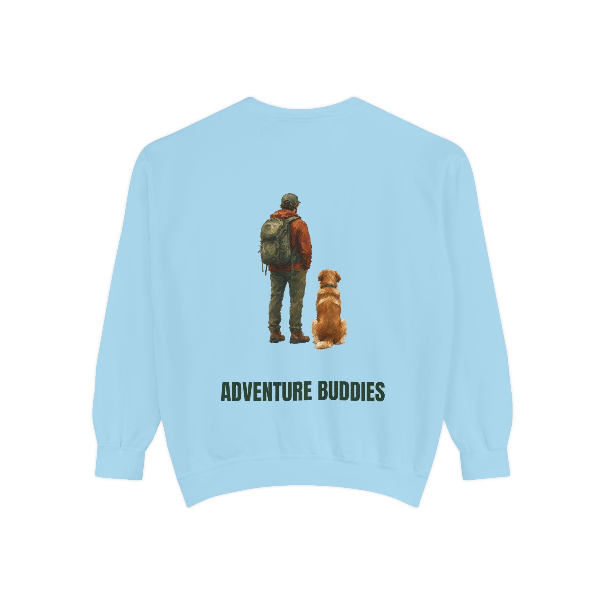 Adventure Buddies Shirt, Dog and Human Hiking Tee, Matching Dog Owner Gift, Painterly Outdoor Sweatshirt