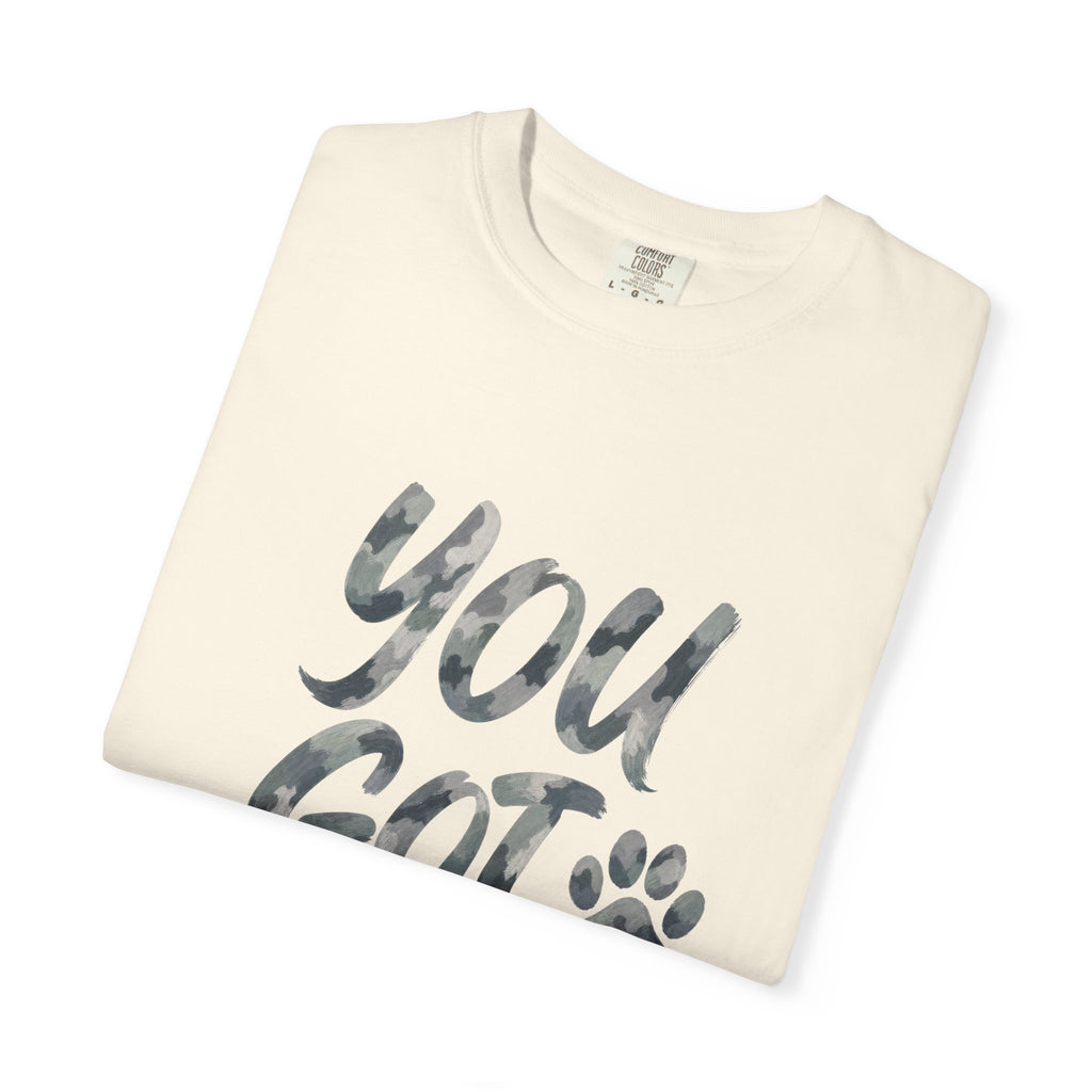 You Got This Shirt, Camo Motivational Tee, Encouragement Mental Health Gift, Positive Vibes Paw Print Sweatshirt
