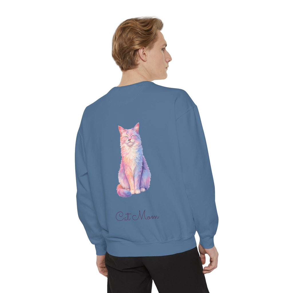 Cat Mom Shirt, Pastel Painterly Cat Tee, Cute Cat Lover Gift, Cat Owner Sweatshirt for Her