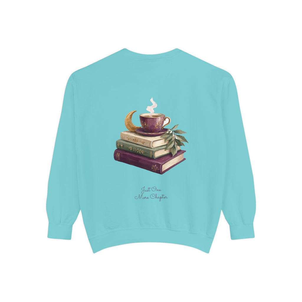 Just One More Chapter Shirt, Bookish Reader Tee, Book Lover Cozy Gift, Painterly Reading Sweatshirt