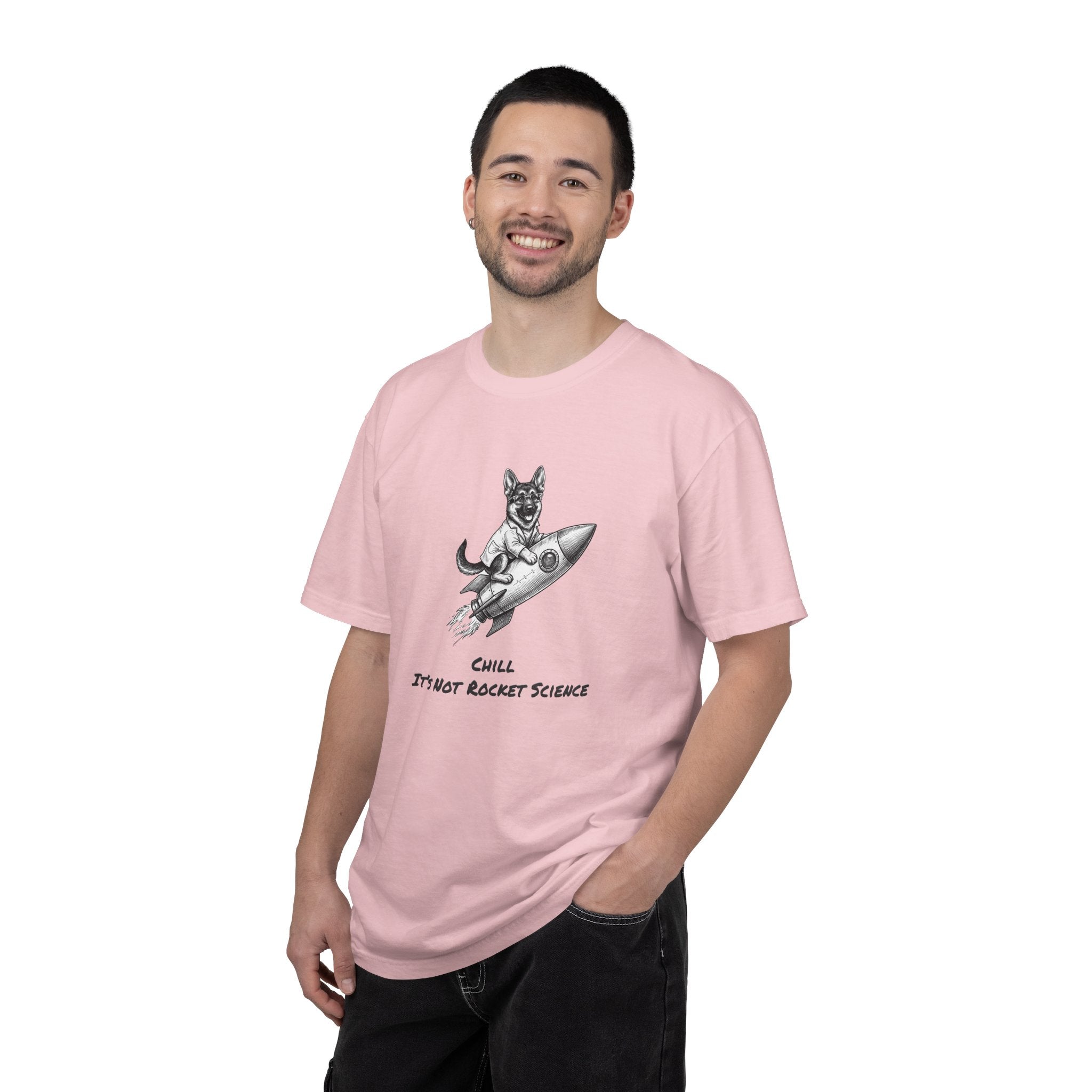 Dog on Rocket T-Shirt — Chill, It's Not Rocket Science