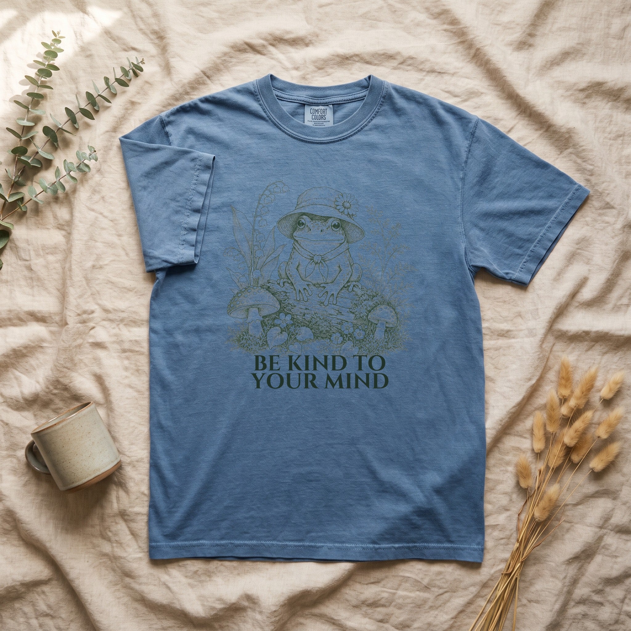 Be Kind To Your Mind Shirt, Cute Frog Tee, Mental Health Awareness Gift, Kawaii Frog Sweatshirt