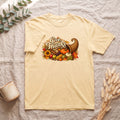 Give Thanks cornucopia Shirt | Thanksgiving fall harvest tee