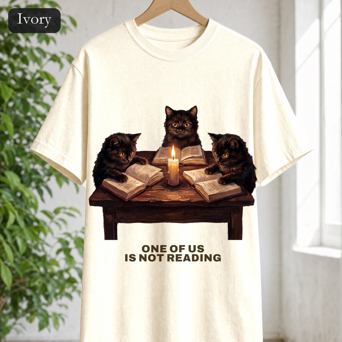 Book Club Cats Shirt, One Of Us Is Not Reading Tee, Funny Book Club Group Tee, Reader Cat Lover Gift