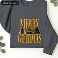 Merry Gothmas Sweatshirt | Gothic Christmas Tree Typography