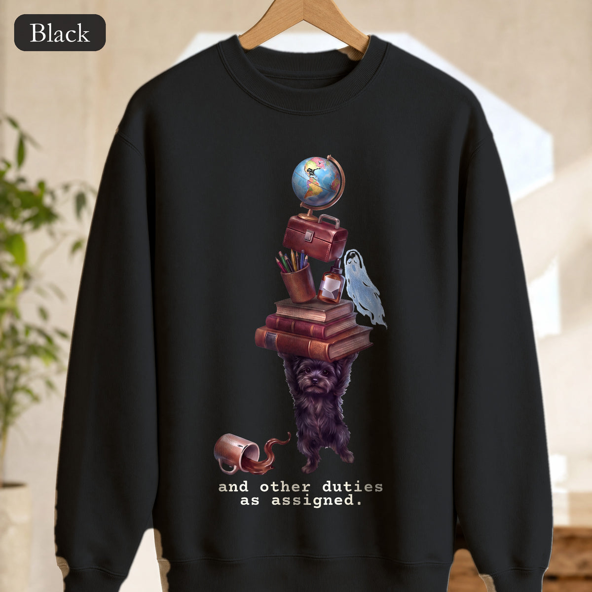 And Other Duties As Assigned Sweatshirt, Funny Paraprofessional Crewneck, School Staff Dog Sweatshirt, Teacher and Teacher Aide Gift