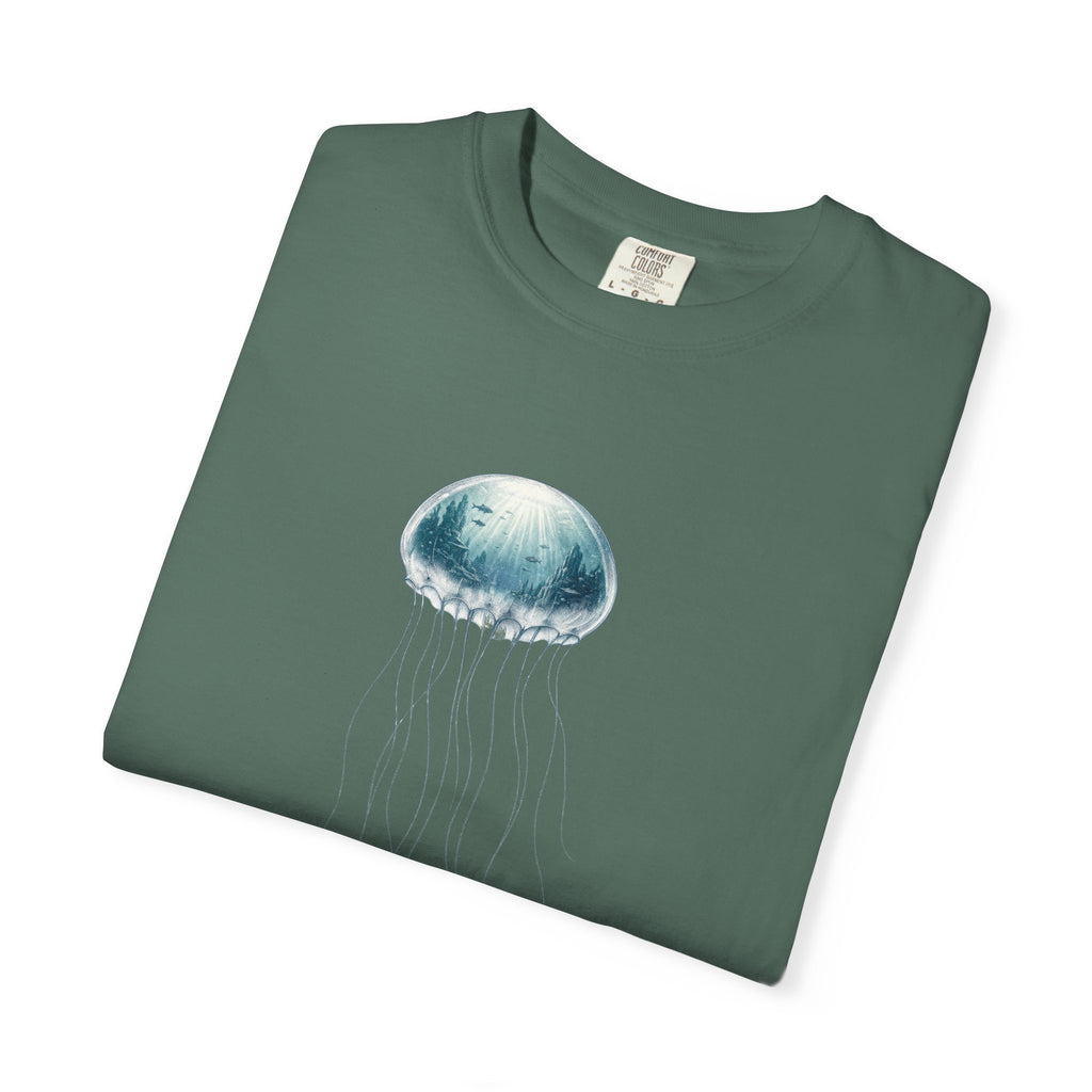 Into the Drift I Flow Shirt, Jellyfish Double Exposure Tee, Ocean Diver Sea Life Gift, Nautical Marine Sweatshirt