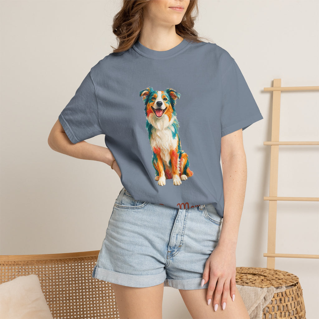 Dog Mom Shirt, Vibrant Painterly Dog Tee, Bold Dog Lover Gift, Colorful Dog Owner Sweatshirt