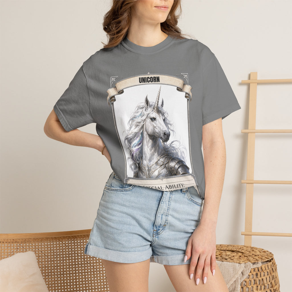 Unicorn Invisibility Stat Card Shirt, Funny RPG Gamer Tee, Tabletop D20 Fantasy Gift, Dungeon Dice Sweatshirt