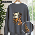 You Got This German Shepherd Shirt, GSD Dog Lover Motivational Tee, Encouragement Dog Mom Gift, Painterly Dog Sweatshirt