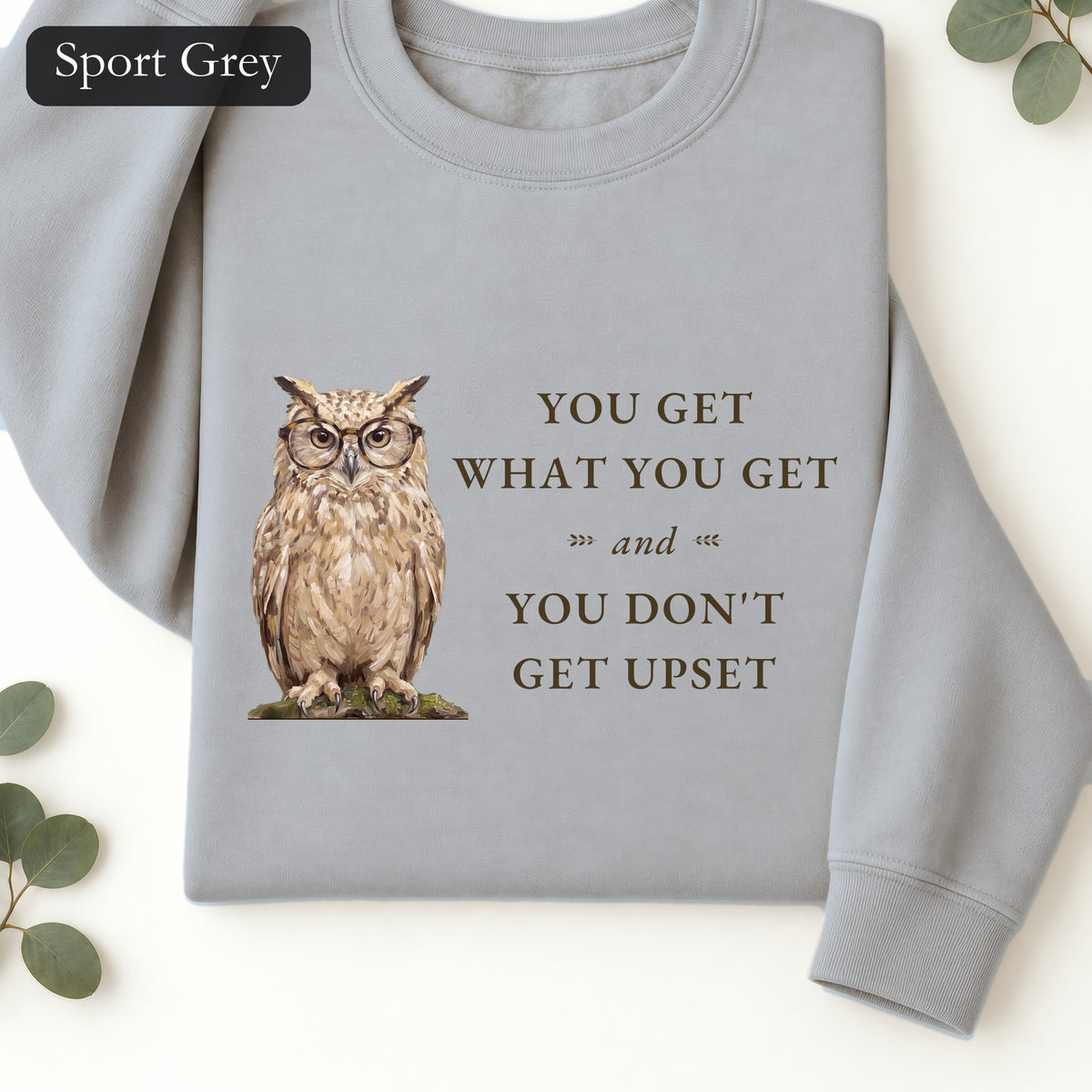 You Get What You Get Sweatshirt, Funny Teacher Owl Crewneck, Classroom Saying Shirt, Back to School Gift, Teacher Crewneck