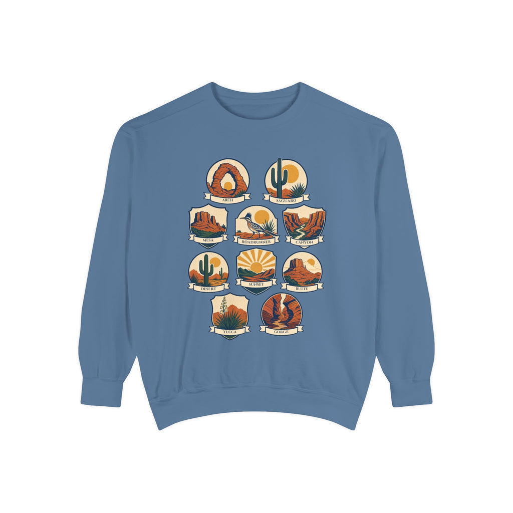 Southwest National Parks Shirt, Desert Badge Tee, Arizona Utah Hiking Gift, Retro Adventure Cactus Sweatshirt