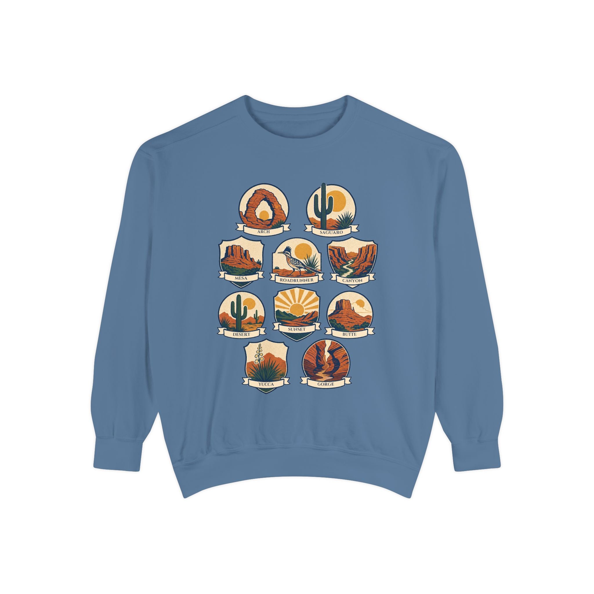Southwest National Parks Shirt, Desert Badge Tee, Arizona Utah Hiking Gift, Retro Adventure Cactus Sweatshirt