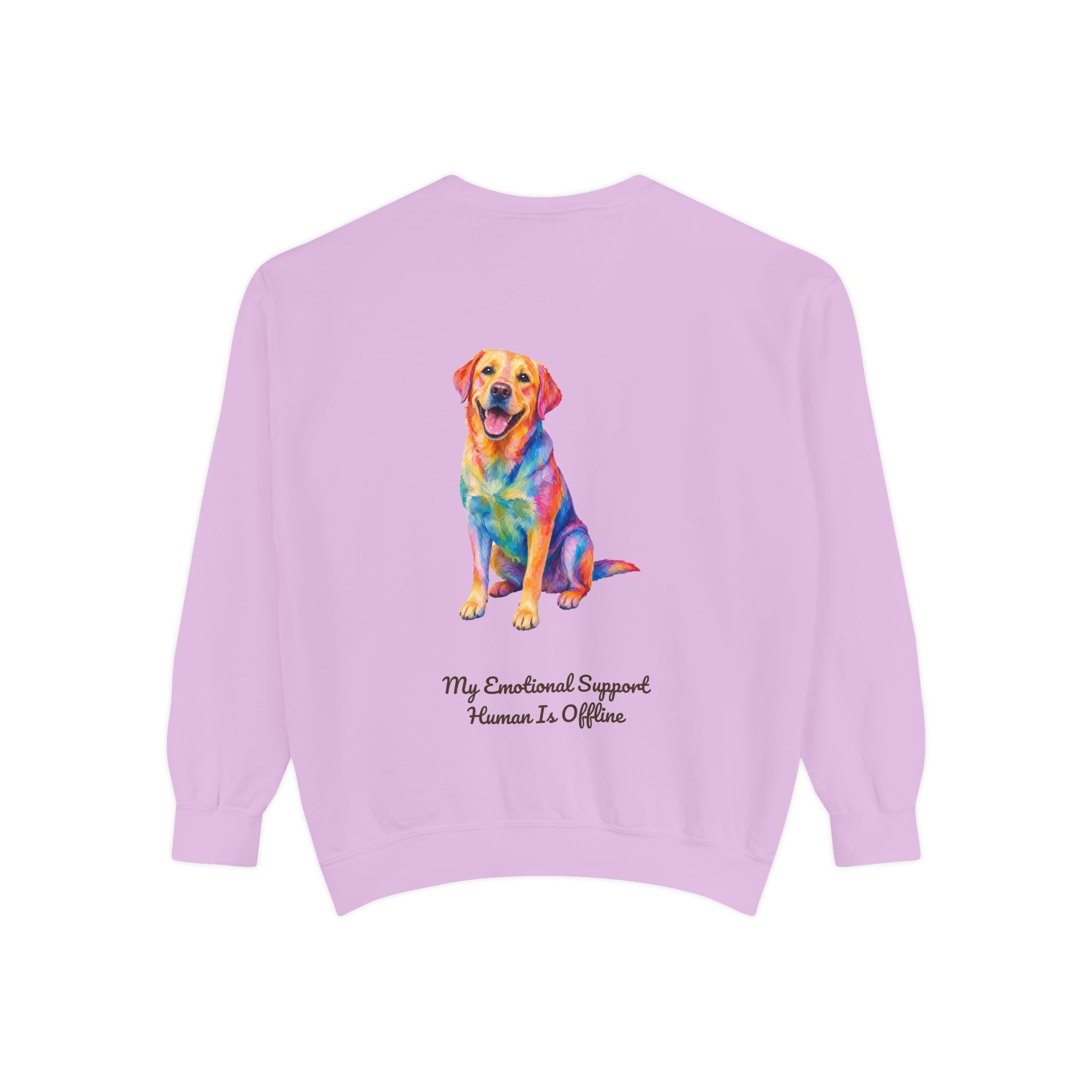 Labrador Shirt, My Emotional Support Human Is Offline Tee, Funny Lab Dog Mom Gift, Painterly Dog Lover Sweatshirt